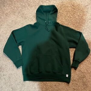 Mens Vintage Forrest Green Russell Hoodie L